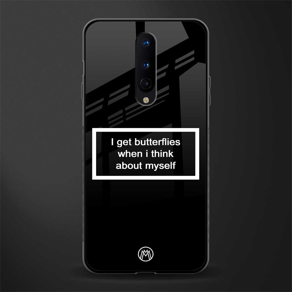 i get butterflies black edition glass case for oneplus 8 image
