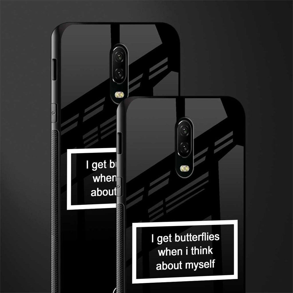 i get butterflies black edition glass case for oneplus 6t image-2