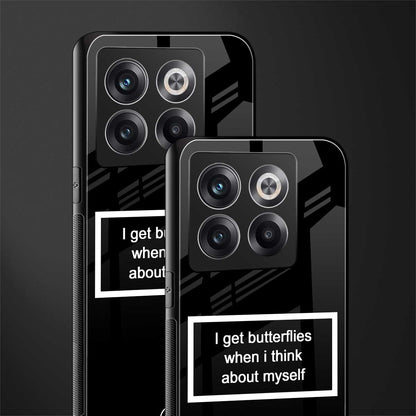 i get butterflies black edition back phone cover | glass case for oneplus 10t