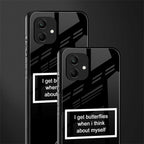 i get butterflies black edition back phone cover | glass case for samsung galaxy a04