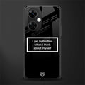 i get butterflies black edition back phone cover | glass case for oneplus nord ce 3 lite