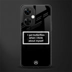 i get butterflies black edition back phone cover | glass case for oneplus nord ce 3 lite