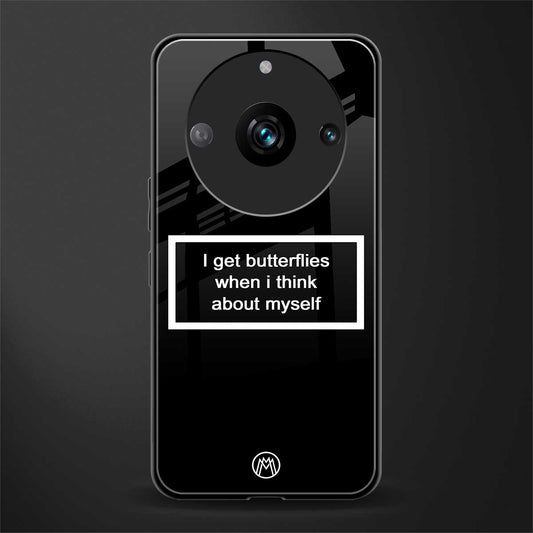 i get butterflies black edition back phone cover | glass case for realme 11 pro 5g