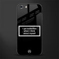 i get butterflies black edition glass case for iphone 6 plus image
