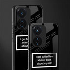 i get butterflies black edition back phone cover | glass case for vivo t1 44w 4g
