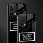 i get butterflies black edition back phone cover | glass case for oppo a74 4g