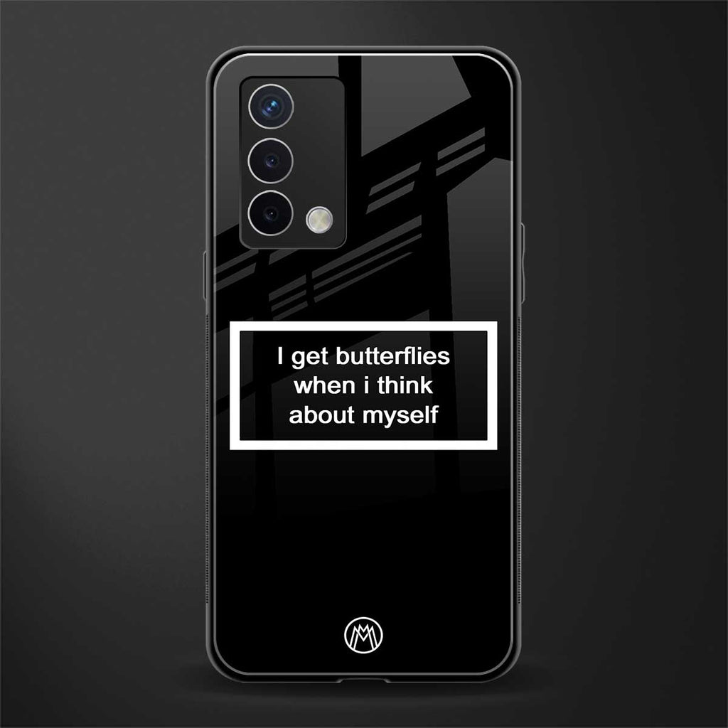 i get butterflies black edition back phone cover | glass case for oppo a74 4g