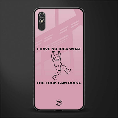 i have no idea glass case for redmi 9a image