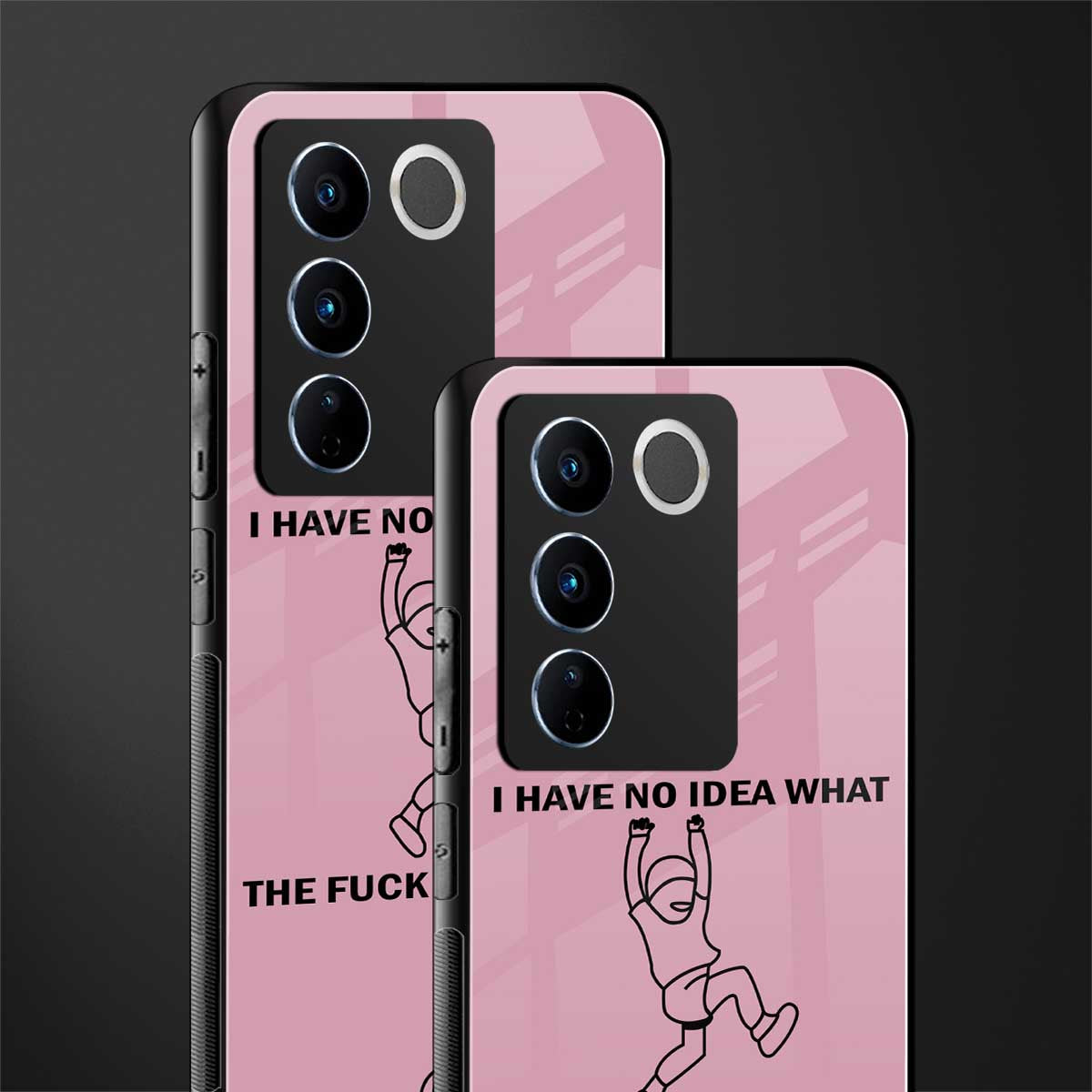 i have no idea back phone cover | glass case for vivo v27 pro 5g
