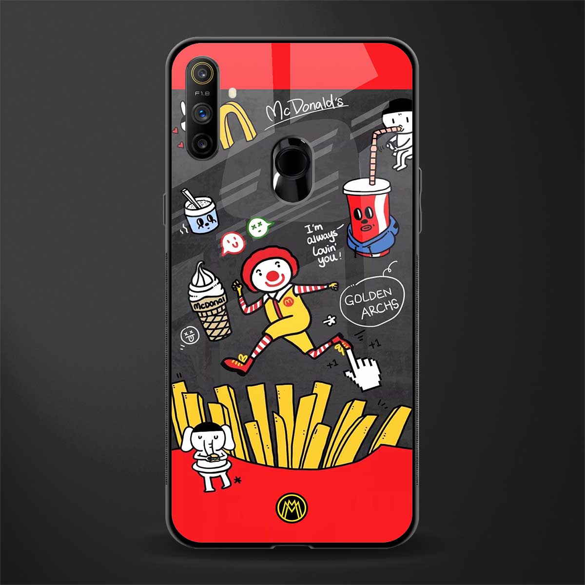 i'm always lovin' you glass case for realme narzo 10a image