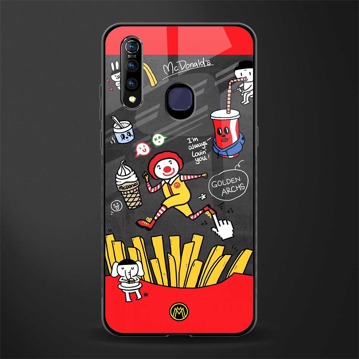 i'm always lovin' you glass case for vivo z1 pro image