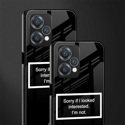 i'm not interested black back phone cover | glass case for realme 9 pro 5g