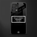 i'm not interested black back phone cover | glass case for samsung galaxy a73 5g