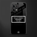 i'm not interested black back phone cover | glass case for oppo f21 pro 4g