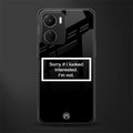 i'm not interested black back phone cover | glass case for vivo y16