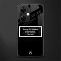 i'm not interested black back phone cover | glass case for oneplus nord ce 3 lite