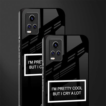 i'm pretty cool black edition back phone cover | glass case for vivo y73