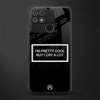 i'm pretty cool black edition back phone cover | glass case for realme narzo 50a