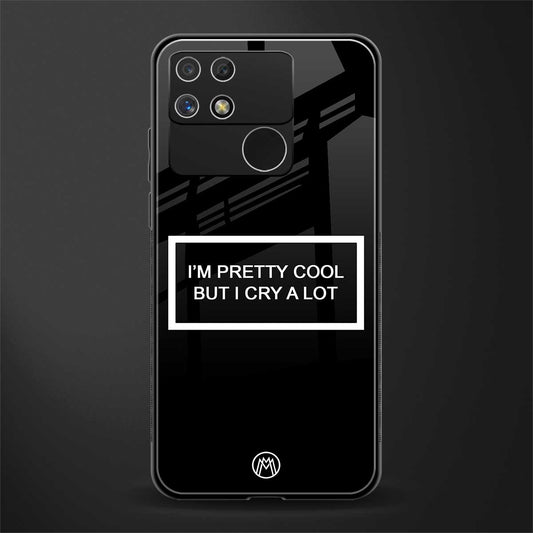 i'm pretty cool black edition back phone cover | glass case for realme narzo 50a