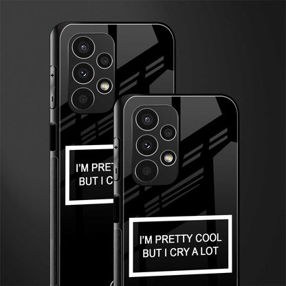 i'm pretty cool black edition back phone cover | glass case for samsung galaxy a13 4g