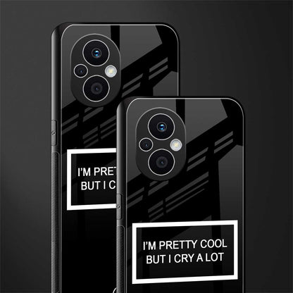 i'm pretty cool black edition back phone cover | glass case for oppo f21 pro 5g