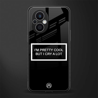i'm pretty cool black edition back phone cover | glass case for oppo f21 pro 5g