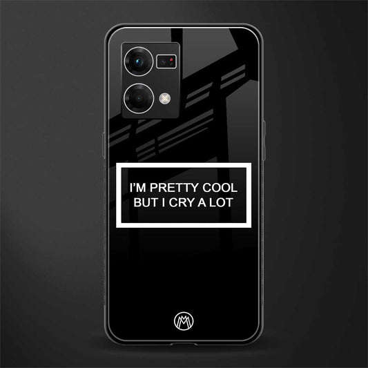i'm pretty cool black edition back phone cover | glass case for oppo f21 pro 4g