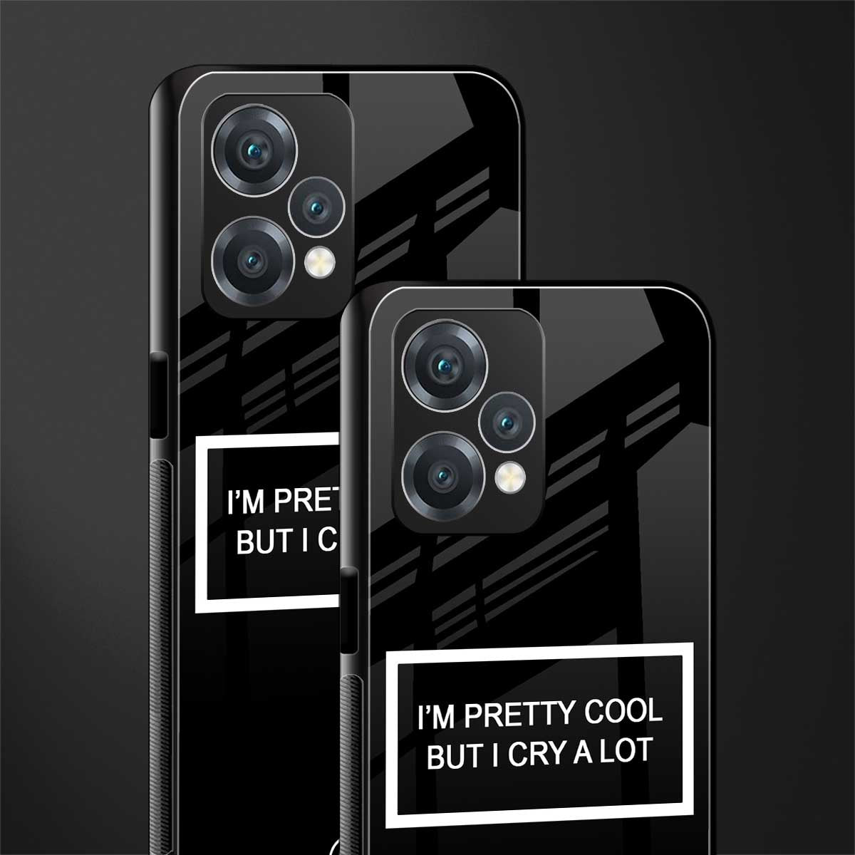 i'm pretty cool black edition back phone cover | glass case for oneplus nord ce 2 lite 5g