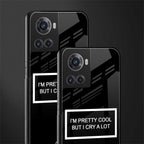 i'm pretty cool black edition back phone cover | glass case for oneplus 10r 5g