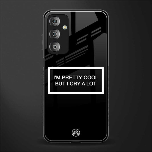 i'm pretty cool black edition back phone cover | glass case for samsung galaxy f23 5g