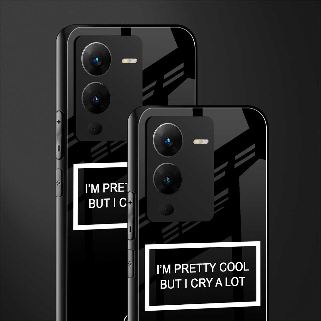 i'm pretty cool black edition back phone cover | glass case for vivo v25 pro 5g