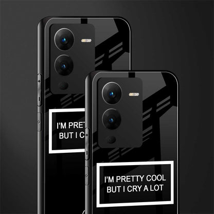 i'm pretty cool black edition back phone cover | glass case for vivo v25 pro 5g