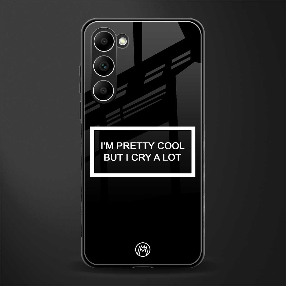 i'm pretty cool black edition glass case for phone case | glass case for samsung galaxy s23 plus