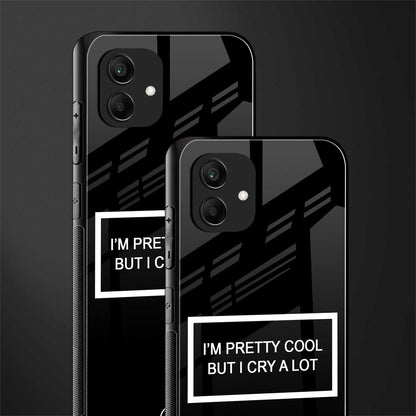 i'm pretty cool black edition back phone cover | glass case for samsung galaxy a04