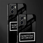 i'm pretty cool black edition back phone cover | glass case for vivo y72