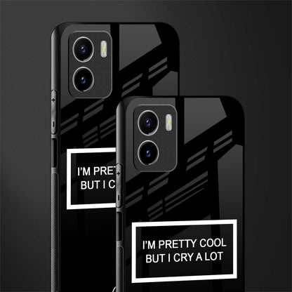 i'm pretty cool black edition back phone cover | glass case for vivo y72