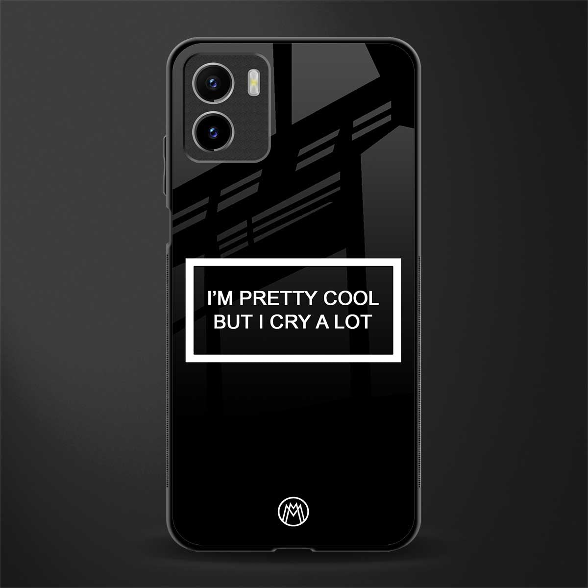 i'm pretty cool black edition back phone cover | glass case for vivo y72