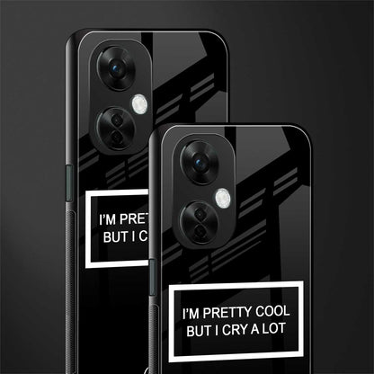 i'm pretty cool black edition back phone cover | glass case for oneplus nord ce 3 lite