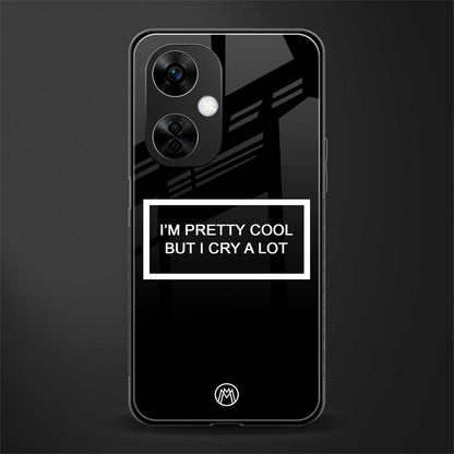 i'm pretty cool black edition back phone cover | glass case for oneplus nord ce 3 lite