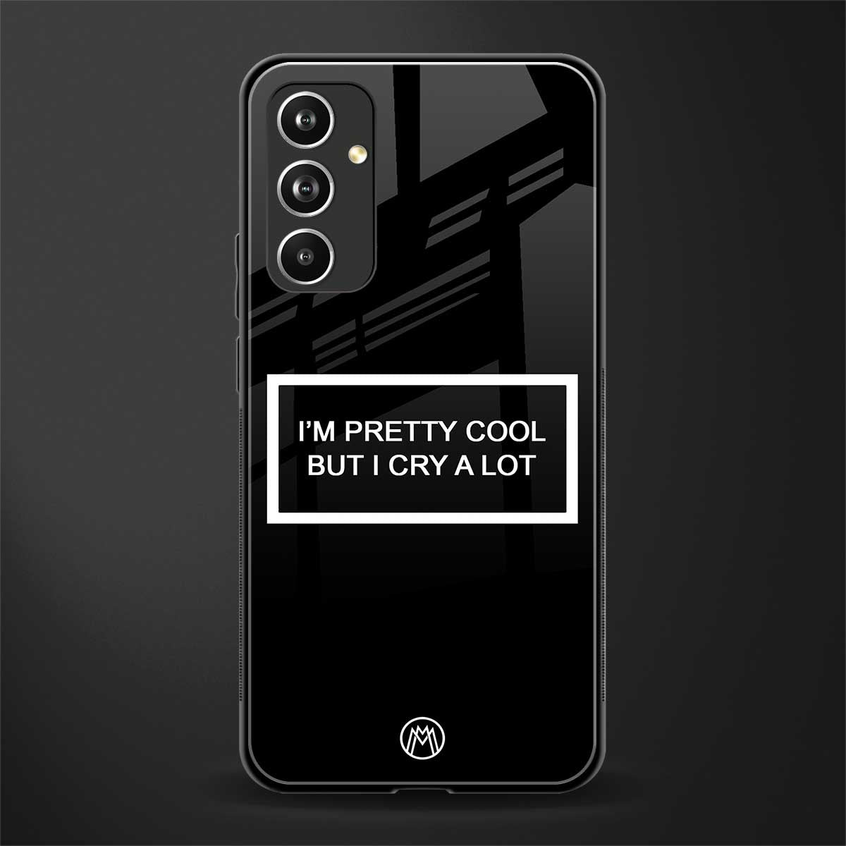 i'm pretty cool black edition back phone cover | glass case for samsung galaxy a54 5g