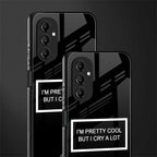i'm pretty cool black edition back phone cover | glass case for samsung galaxy a14 5g
