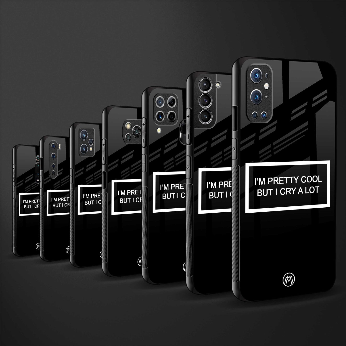 i'm pretty cool black edition back phone cover | glass case for vivo v25-5g