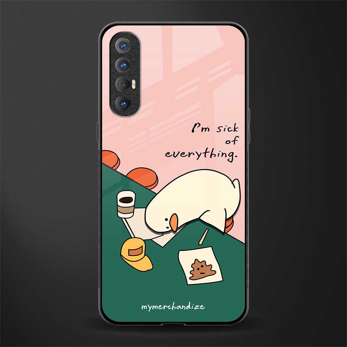 i'm sick of everything glass case for oppo reno 3 pro image