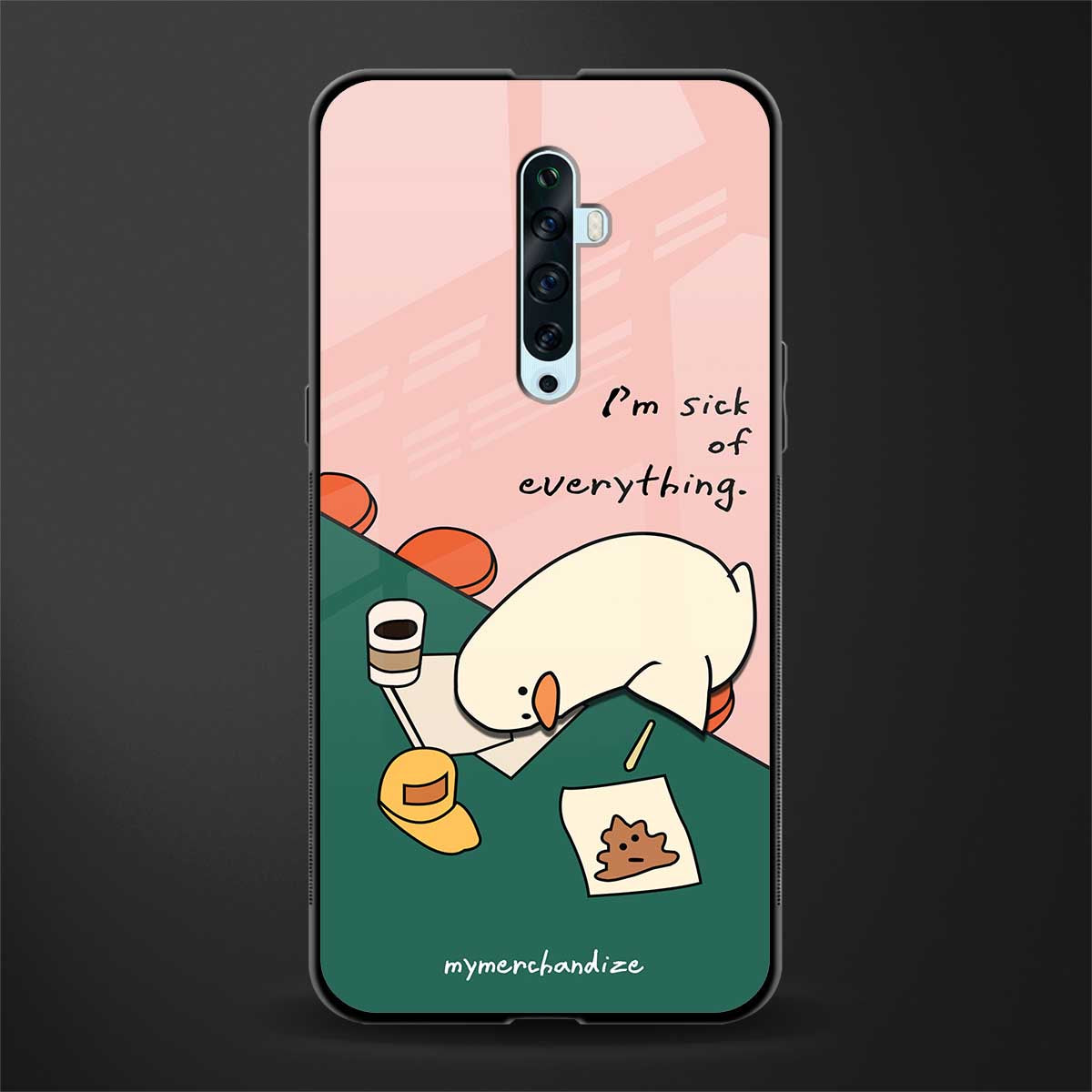 i'm sick of everything glass case for oppo reno 2f image