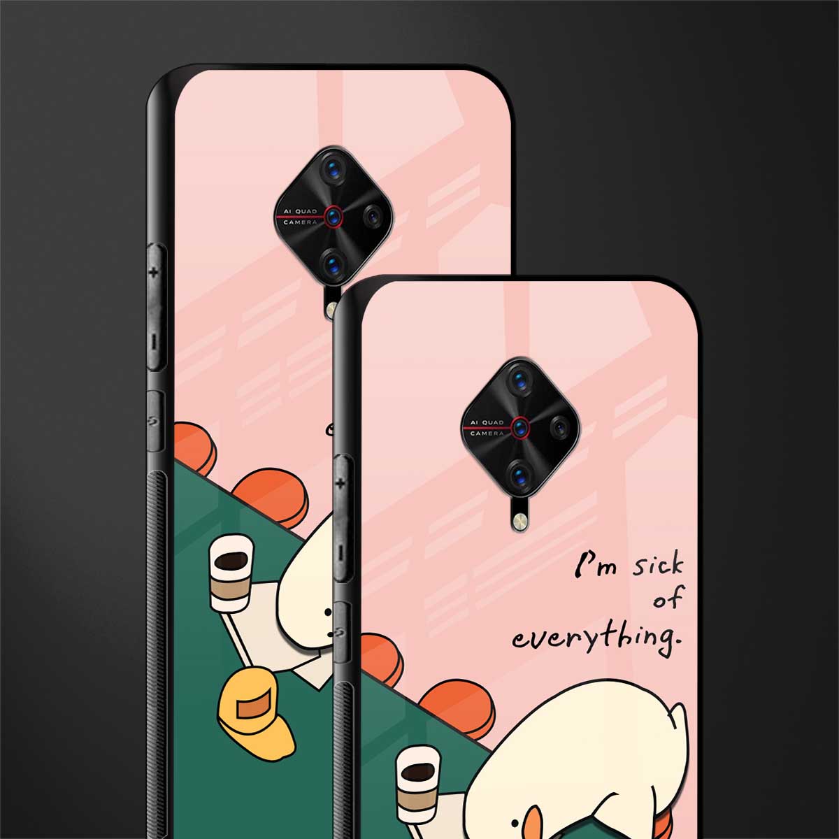 i'm sick of everything glass case for vivo s1 pro image-2