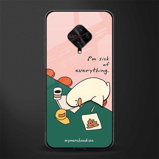 i'm sick of everything glass case for vivo s1 pro image