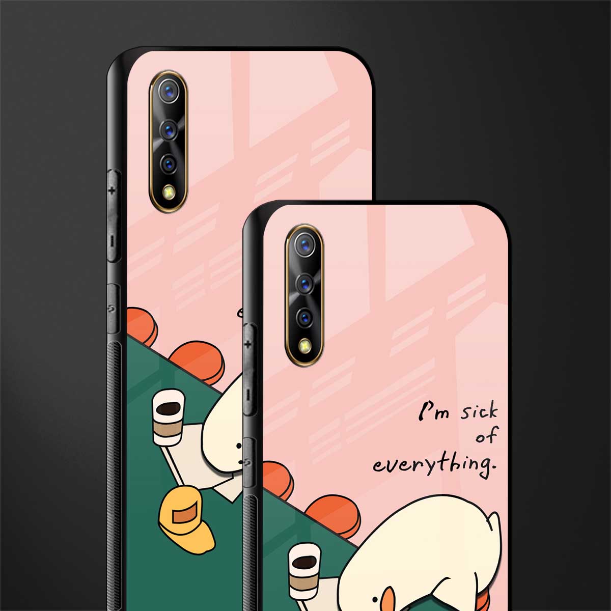 i'm sick of everything glass case for vivo s1 image-2