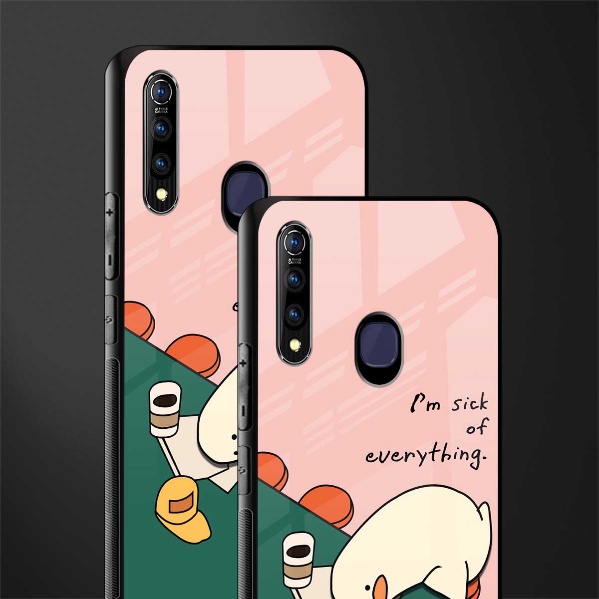 i'm sick of everything glass case for vivo z1 pro image-2