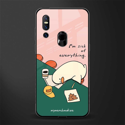 i'm sick of everything glass case for vivo v15 image