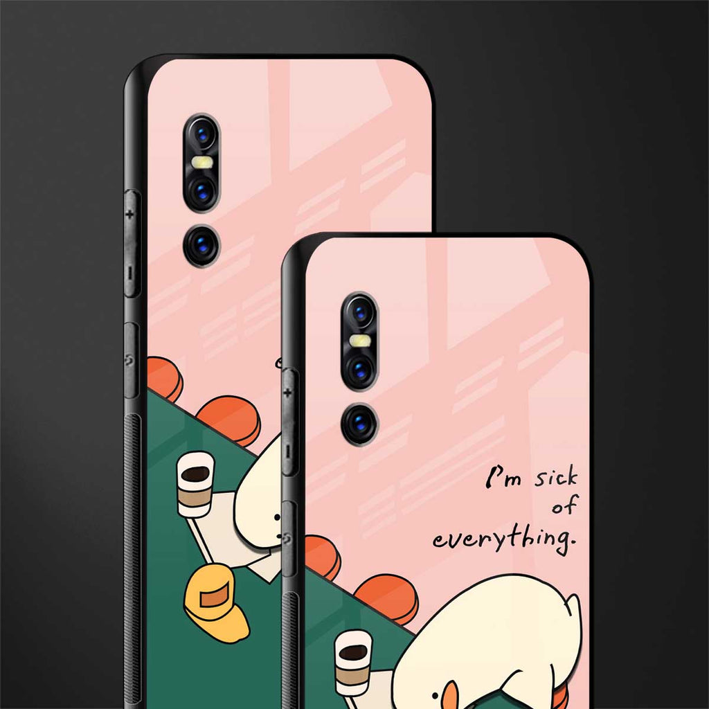 i'm sick of everything glass case for vivo v15 pro image-2